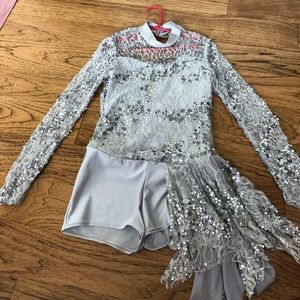 Silver sparkly dance costume!